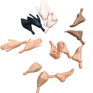 새로운 원래 교체 인형 손 Monstering 높은 인형 장난감 부품 검정 회색 노란색 파란색 Fishman 인형 손 DIY 장난감 액세서리