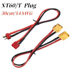 XT60/T 커넥터 암형 딘스에서 수형 XT60/T 플러그 어댑터 14AWG 30CM 연장 케이블 리드 RC 리포 배터리용 어댑터