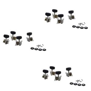 A71P 12Pcs 우쿨렐레 기타 및 소형 12 현 기타 튜닝 페그 머신 헤드 6R 및 6L, 장착 나사 포함
