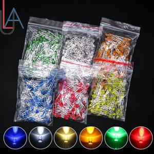 100PCS LAUBEI 5mm LED 다이오드 F5 모듬 키트 흰색 녹색 빨간색 파란색 노란색 오렌지 핑크 보라색 따뜻한 흰색 DIY 발광 다이오드