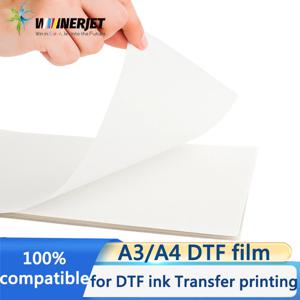 A3/A4 양면 DTF 필름 두께 75u, DTF 잉크 전사 프린팅용, 티셔츠, 의류, 신발, 원단 전사 프린팅용