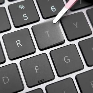 (미국어 버전) 반투명 회색 Mbp 애플 맥북 키보드 스티커, 반투명 보호 스티커, 13-16인치 맥북 에어/프로 호환