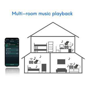 Wifi 2.4G 및 Bluetooth 5.0 APP 제어 다중 소스 모듈 오디오 증폭기 스피커 모듈은 Airplay DLNA를 지원합니다.