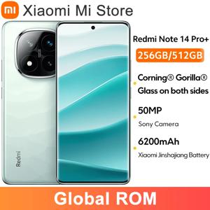 글로벌롬 레드미 노트 14 프로 플러스 5G 스마트폰 6.67인치 1.5K 120Hz 디스플레이 50MP IP68 6200mAh 90W 고속 충전 스냅드래곤 ®   7세대 3