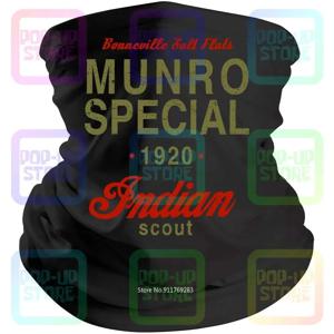 먼로 스페셜 1920 스피드 레코드 인디언 바이크 디스트레스드 프린트 내추럴 블랙 반다나 발라크라바 스카프 넥 게이터 입 커버