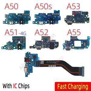 삼성 갤럭시 A56 A55 A54 A53 A52S A52 A51 A50 A546B A556B A566B 4G 5G용 도크 USB 충전 보드 커넥터 포트 플렉스 케이블
