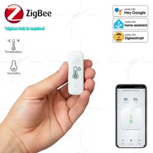 Zigbee 온도 습도 센서 스마트 홈 습도계 온도계 Tuya Smart Life Alexa Google Assistant Z2M과 호환 가능