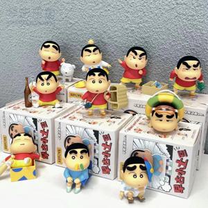 크레용 신짱 초기 고대 작은 감자 시리즈 노하라 신노스케 블라인드 박스 인형 귀여운 액션 피규어 장식 모델 장난감