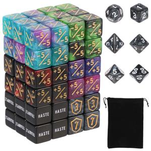 78개 MTG 카운터 다이스 세트 (키워드 카운터 다이스 포함) -1/+1 토큰 실드 라이프 카운터 가족 모임 카드 게임 액세서리