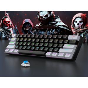 60% 유선 게이밍 기계식 키보드 RGB 백라이트 초소형 미니 레이아웃 PC/Mac 게이머 및 타이피스트용 휴대용 디자인