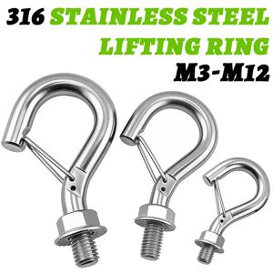 316 스테인레스 스틸 회전 리프팅 링 M3-M12 안전 잠금 플랜지 볼트 너트 키트 산업용 리깅 마린 그레이드 방진