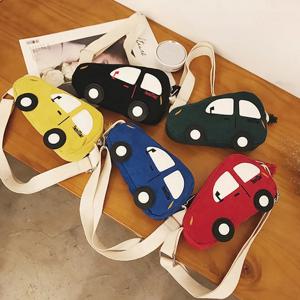 귀여운 미니 크로스바디 백 자동차 모양 숄더백 단색 핸드백 귀여운 만화 미니 메신저 백 동전 지갑