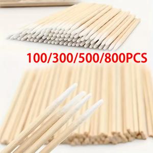 100/300/500/800pcs 미용 및 미용실용 일회용 뾰족한 면봉 다기능 청소 면봉