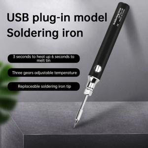 최신 USB 납땜 인두기 타입-C 플러그인 디자인 세 가지 온도 설정 미니 납땜 인두기 300–450 ° C