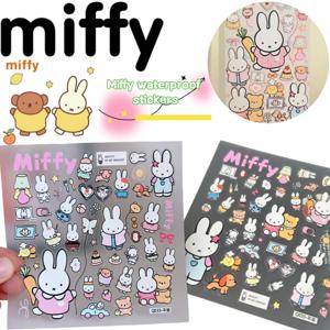 새로운 미피 보리스 베어 스티커 창의적인 고급 애니메이션 만화 인형 프린트 학생 DIY 노트북 데스크탑 방수 귀여운 스티커