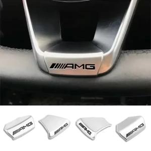 메르세데스 벤츠 AMG W206 W204 W205 W212 W213 W221 W222 W223 W251 W464용 자동차 엠블럼 배지 스티어링 휠 장식 트림 스티커