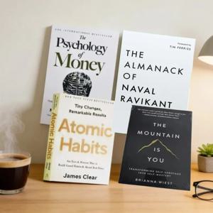 4가지 최고의 책들: TheNabal Collection/Atomic Habit/Money Psychology/You are your own mountain Enhancement Books 영어 도서