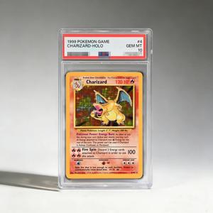 DIY PTCG 등급 카드 단일 카드 1999 에디션 CHARIZARD-HOLO 컬렉션 카드 복사 10 포인트 등급 카드 애니메이션 게임 선물 장난감