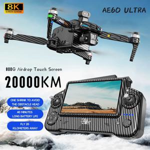 AE60 울트라 드론 4K 카메라 드론 (3축 짐벌, 5G GPS, 360도 회전 기능 탑재) °   장애물 회피 접이식 쿼드콥터 20KM 보안 드론 UVA