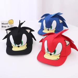어린이 애니메이션 캐릭터 모자 소닉 야구 모자 소년과 소녀를위한 새로운 스타일 만화 초음속 마우스 힙합 모자 장난감