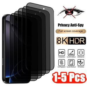 1-5개 아이폰 17Pro Max 15 13 14 11 16용 안티 스파이 강화유리, X XS Max XR 8 7용 풀커버 프라이버시 스크린 보호필름