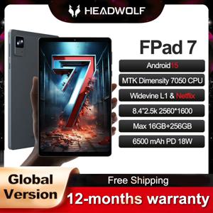 헤드울프 FPad7 8.4인치 안드로이드 15 태블릿 2560x1600 16GB LPDDR5+256GB UFS 3.1, 6500mAh PD18W, 8MP/16MP 카메라, SIM 4G LTE WiFi 6