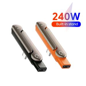 240W USB C 내장 스탠드 어댑터 IOS 15 16 17 용 다기능 접이식 변환기 Macbook Xiaomi 삼성 전화 충전 브래킷