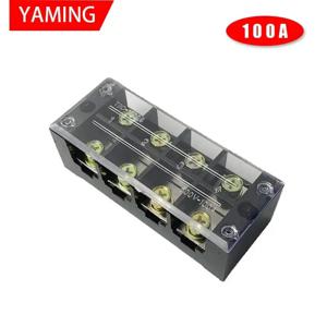 구리 전기 연결 터미널 블록, TBC-1004, TB-1004 고정형, 100A, 600V, 4 위치, 0.5-25mm2