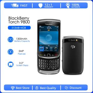BlackBerry 토치 9800 리퍼브-언락 3G 스마트폰, QWERTY 및 터치 3.2인치, WiFi, GPS, 5.0MP 리퍼브
