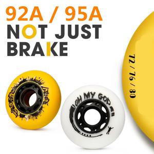 슈퍼 하드 슬라이드 스케이트 휠, 파파야 화이트 95A 옐로우 92A 72mm 76mm 80mm, 롤러 스케이트 타이어, 인라인 스케이트 타이어, 8 개