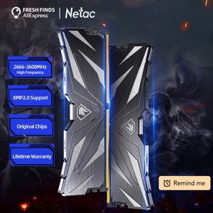 Netac Memoria Ram DDR4 3600MHz 3200MHz 2666MHz 8gb 16gb DDR5 4800MHz 열 확산기 듀얼 채널 288Pin UDIMM 데스크탑 메모리