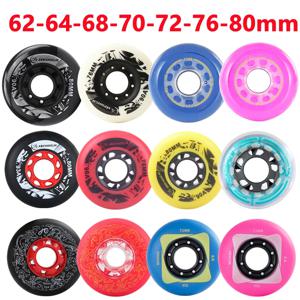 PU 타이어 내마모성 롤러 스케이트 휠, 인라인 스케이트 락 팬시 휠, 62mm, 64mm, 68mm, 70mm, 72mm, 76mm, 80mm, 83A, 85A, 90A, 93A 베어링