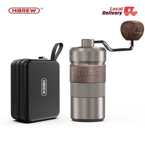 HiBREW 수동 커피 연마기, 알루미늄 원추형 버 용량, 핸드 커피 연마기, 11 단계 조절 가능 설정, 22g