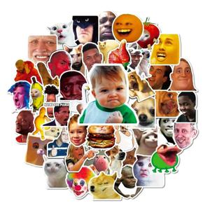 50PCS 믹스 귀여운 스푸핑 표현 스티커 미적 DIY 노트북 전화 스케이트 보드 자동차 방수 스티커 어린이 장난감 선물