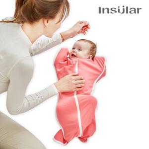 INSULAR 신생아용 코튼 랩 담요, 용수철 가을 지퍼 배넷저고리, 아기 침구 포대기 잠옷, 신제품