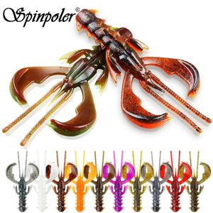 Spinpoler 민첩한 새우 부드러운 미끼 낚시 미끼 TPR 부동 소금에 절인 UV 활성 왕새우 잡초없는 조작 지그 네드 스플릿 드롭 샷
