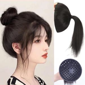 합성 가발 패드 자몽 피부 꽃으로 머리 롤빵 수축 게으른 머리 마술 도구 머리카락 볼륨 증가 푹신한 머리 넥타이