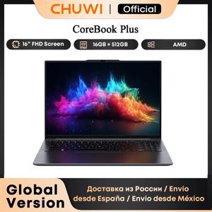 CHUWI CoreBook Plus 노트북 16인치 FHD 화면 R5 6코어 게이밍 노트북 16GB 램 512GB SSD 메탈 바디 노트북 쿨러 포함