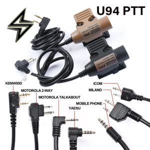WADSN 군용 전술 U94 PTT 7.0 COMTAC Earmor 용 플러그 헤드셋 어댑터 Baofeng Kenwood 워키 토키 라디오 Motorola Midland