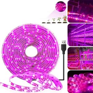 5V 식물 빛 성장 LED 스트립 5V USB LED 1-5m 전체 스펙트럼 LED 칩 온실 꽃 모종 성장 텐트 Hydropon