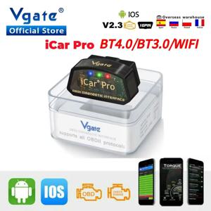 Vgate iCar Pro ELM327 WIFI OBD2 스캐너 (IOS/안드로이드용) BT 4.0 BT 3.0 ELM 327 OBD 2 자동차 진단 도구 스캔 도구 코드 리더