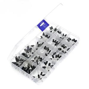 200pcs 15 값 커패시터 세트 10V 16V 25V 50V 0.1 미크로포맷-220 미크로포맷 전해 커패시터 분류 키트 0.22 미크로포맷 2.2 미크로포맷 100 미크로포맷