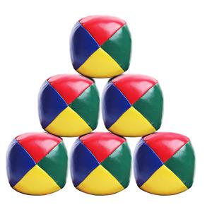 6PCS 부드러운 내구성 저글링 공 저글링 공 초보자를위한 설정 초보자 키트 저글링 배우기 서커스 어린이 어린이 야외 장난감