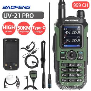 바오펑 UV-21 프로 무전기 무선 주파수 복사 V2 풀 밴드 강력한 장거리 양방향 라디오 UV-5R 라디오