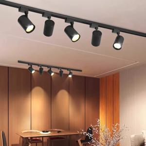 220V 스팟 LED 트랙 조명 20/30/40/50W 스포트라이트 LED 트랙 레일 조명 (거실용 트랙 조명 풀세트 LED 천장 램프)