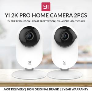 YI 프로 키트 2K 홈 보안 카메라 Wi-Fi IP 스마트 감시 시스템 야간 투시 기능 베이비 모니터