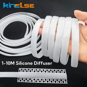 1-10m 구부릴 수있는 LED 알루미늄 프로파일 실리콘 디퓨저 유연한 채널 밀키 커버 교체 가능한 LED 스트립 라이트 갓 피팅