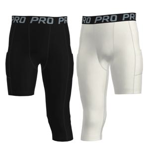 청소년 소년 3/4 농구 레그 슬리브 용 한 다리 압축 스타킹 체육관 러닝을위한 Capri Athletic Base Layer 속옷