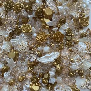 30g/봉지 혼합 바로크 장미 모조 진주 리본 DIY 액세서리