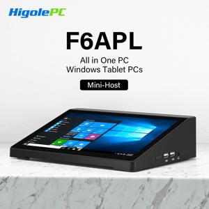 Higole F6APL 10.1'' 팬리스 미니 PC 인텔 J3455 윈도우 10 WiFi5 4GB 64GB 2340mAh 4K RS-232 RJ45 노트북 데스크탑 PC 미니 컴퓨터